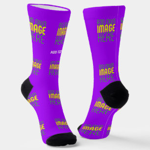 CHAUSSETTE MODÈLE DE TEXTE D'IMAGE VIOLET SIMPLE MODERNE
