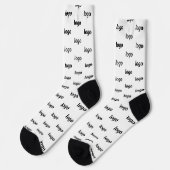 Chaussette Modèle d'entreprise de logo simple promotionnel (Gauche)