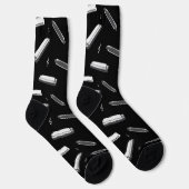 Chaussette Modèle d'harmonica sur fond noir (Droite)