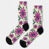 Chaussette Modèle floral (Gauche)