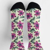 Chaussette Modèle floral (Haut)
