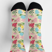 CHAUSSETTE MODÈLE FLORAL (Haut)