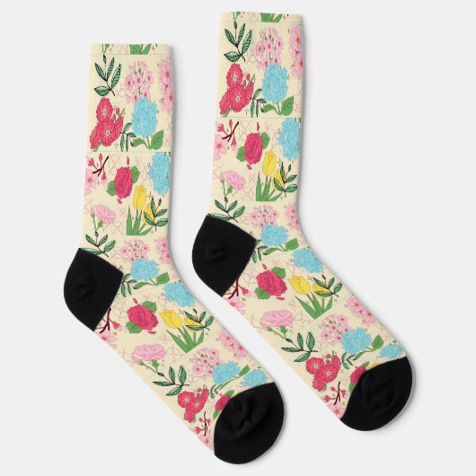 CHAUSSETTE MODÈLE FLORAL (Droite)