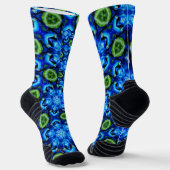 Chaussette Modèle Floral bleu Abstrait (Angulaire)
