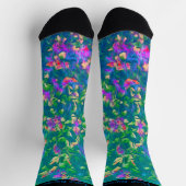 Chaussette Modèle floral brillant personnalisé (Haut)