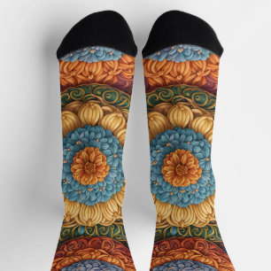 Chaussette Modèle floral coloré
