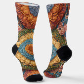 Chaussette Modèle floral coloré (Angulaire)