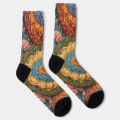 Chaussette Modèle floral coloré (Droite)