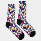 Chaussette Modèle floral coloré (Droite)
