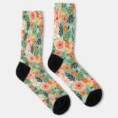Chaussette Modèle floral du jardin (Droite)