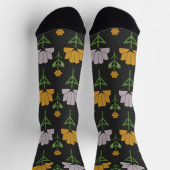 Chaussette Modèle floral dynamique (Haut)