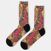 Chaussette Modèle Floral Français Antique (Gauche)