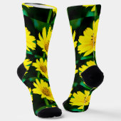 Chaussette Modèle floral jaune vif (Angulaire)