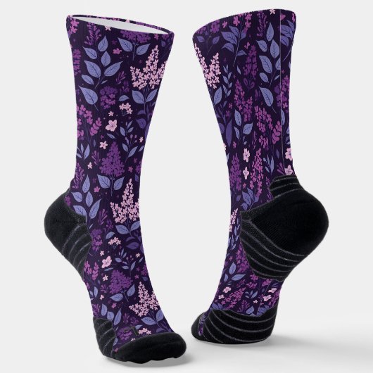 Chaussette Modèle floral Lilac dynamique (Angulaire)