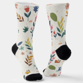 Chaussette Modèle floral minimaliste (Angulaire)