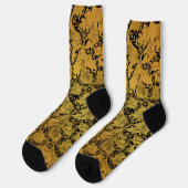 Chaussette Modèle Floral Or Fleur orientale (Gauche)