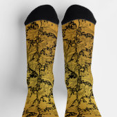Chaussette Modèle Floral Or Fleur orientale (Haut)