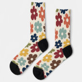 Chaussette Modèle floral rétro cosy (Gauche)
