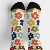 Chaussette Modèle floral rétro cosy (Haut)