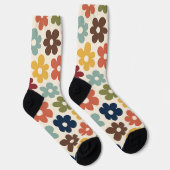 Chaussette Modèle floral rétro cosy (Droite)
