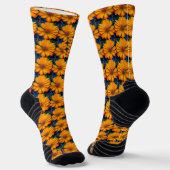 Chaussette Modèle floral rose saumon (Angulaire)