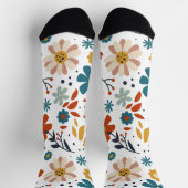 Chaussette Modèle floral tiré à la main (Haut)