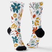 Chaussette Modèle floral tiré à la main (Angulaire)
