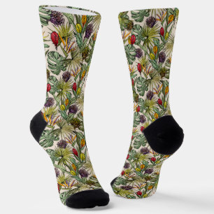 Chaussette Modèle floral tropical