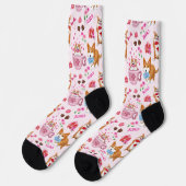 Chaussette Modèle Joyeuse Saint-Valentin Corgi (Gauche)