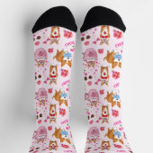 Chaussette Modèle Joyeuse Saint-Valentin Corgi (Haut)