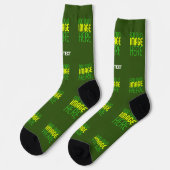CHAUSSETTE MODÈLE TEXTE D'IMAGE VERTE DE FORÊT ÉDITABLE MODER (Gauche)