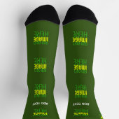 CHAUSSETTE MODÈLE TEXTE D'IMAGE VERTE DE FORÊT ÉDITABLE MODER (Haut)