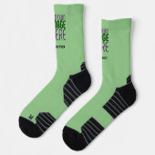 CHAUSSETTE MODÈLE TEXTE D'IMAGE VERTE MINT MODERNE (Gauche)