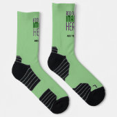 CHAUSSETTE MODÈLE TEXTE D'IMAGE VERTE MINT MODERNE (Droite)