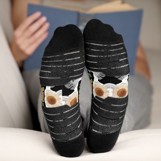 Chaussette Modern abstract floral art (Fond)