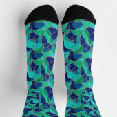 Chaussette Modern Abstract Waves Seamless Pattern (Haut)