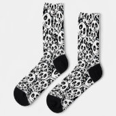 Chaussette Modern Black and White Cute Panda Bear Pattern (Gauche)