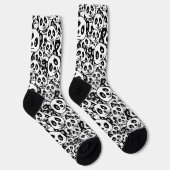 Chaussette Modern Black and White Cute Panda Bear Pattern (Droite)