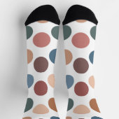 Chaussette Modern Boho Terracotta & Teal Polka Dot (Haut)
