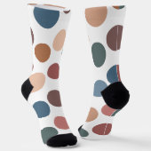 Chaussette Modern Boho Terracotta & Teal Polka Dot (Angulaire)