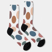 Chaussette Modern Boho Terracotta & Teal Polka Dot (Droite)