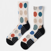 Chaussette Modern Geometric Coin Pattern Socks (Gauche)