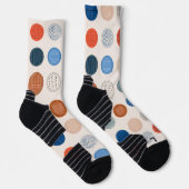 Chaussette Modern Geometric Coin Pattern Socks (Droite)