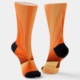 Chaussette Moderne Abstrait Orange Rouge Vanille Graphique Fr