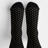 Chaussette Moderne Chic Pois Motif Luxe Or & Noir (Haut)