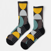 Chaussette Moderne de milieu de siècle Lune Horizon Or (Gauche)