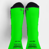 CHAUSSETTE MODERNE ÉDITABLE NEON GREEN IMAGE MODÈLE TEXTE (Haut)