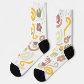 Chaussette Moderne esthétique Abstrait Motif de fleurs (Gauche)