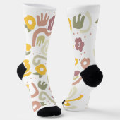 Chaussette Moderne esthétique Abstrait Motif de fleurs (Angulaire)