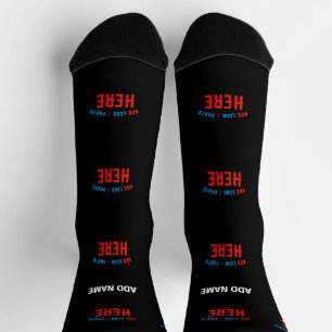 CHAUSSETTE MODERNE ET MODERNE PERSONNALISABLE NOIR VÉRIFIÉ